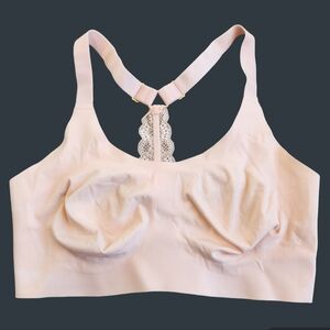 KNIX Baby Pink Laced Racer Back Bra US M.